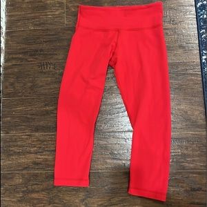 Red align Lululemon leggings size 6